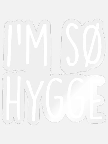 Hygge Denmark Dänemark - Sticker Größe S (10 x 10 cm) - Transparent glänzend
