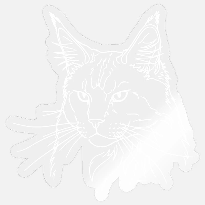 main1white - Sticker Größe S (10 x 10 cm) - Transparent glänzend