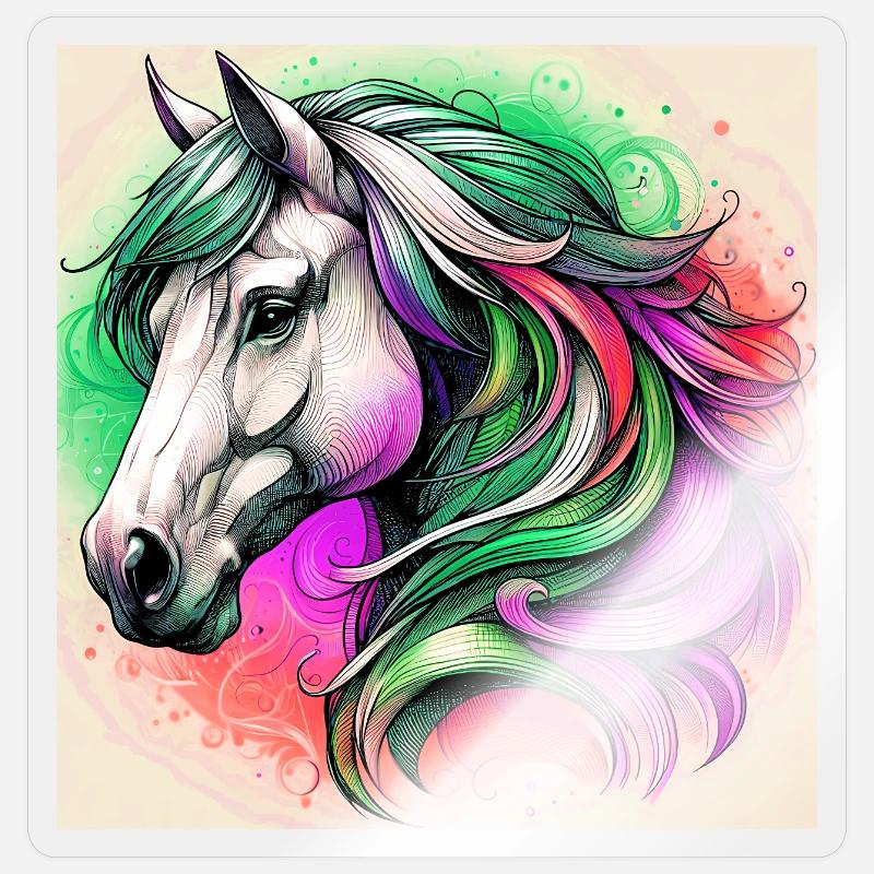 cheval Sticker taille S (10 x 10 cm)