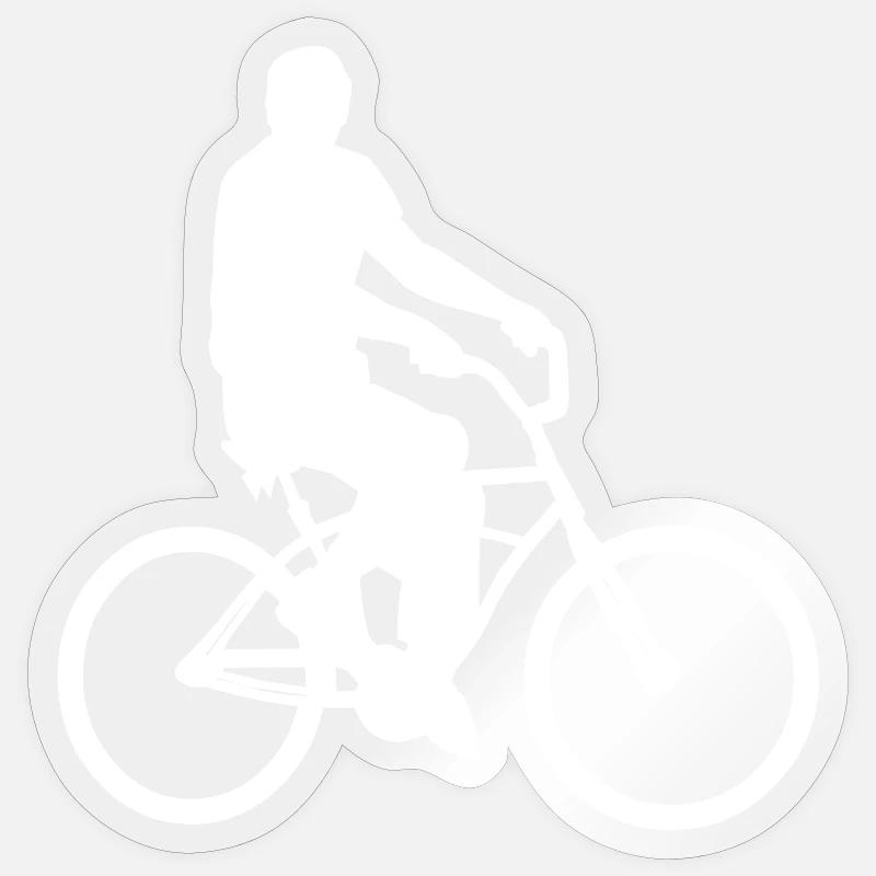 Bicyclette - Sticker taille S (10 x 10 cm) - brillant transparent