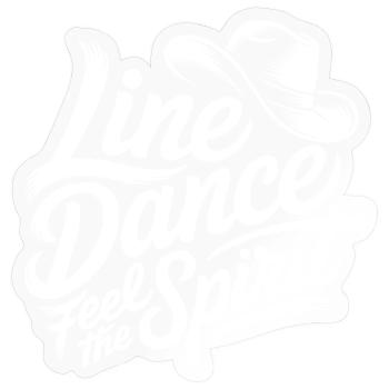 Line Dance Spirit - Sticker size S (10 x 10 cm) - transparent glossy - Front