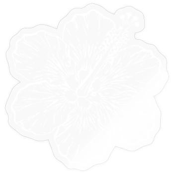 Hawaiian Flower Hibiscus Hibiscus Blossom Holiday Gift - Sticker size S (10 x 10 cm) - transparent glossy - Front