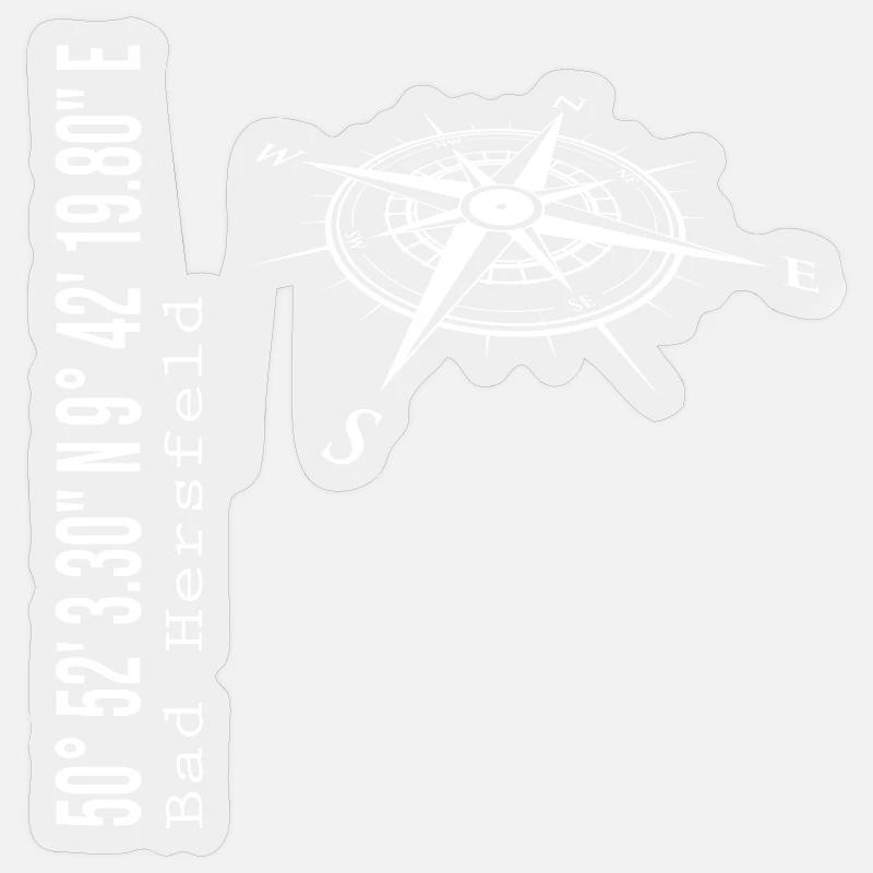 Bad Hersfeld - Sticker taille S (10 x 10 cm) - brillant transparent