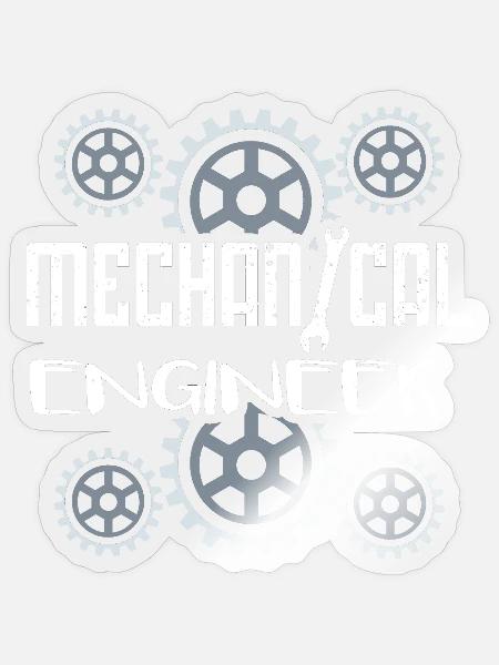 Maschinenbau Ingenieur - Sticker Größe S (10 x 10 cm) - Transparent glänzend