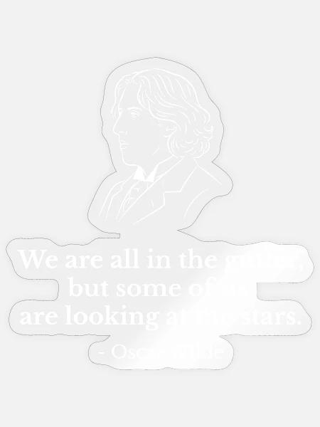 Zitat von Oscar Wilde - Sticker Größe S (10 x 10 cm) - Transparent glänzend