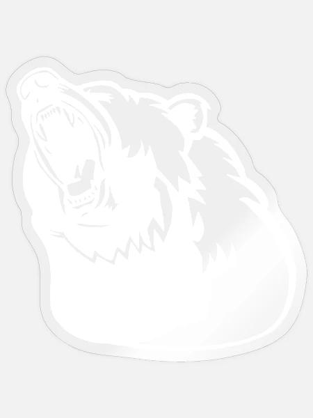 Das Erwachen des Eisbären - Sticker Größe S (10 x 10 cm) - Transparent glänzend