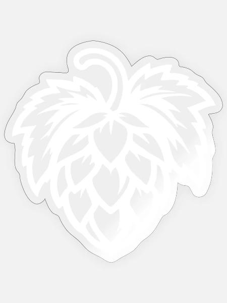 Hopfen Gerste Symbol - Sticker Größe S (10 x 10 cm) - Transparent glänzend