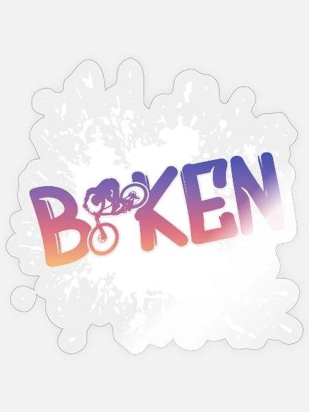 BikeKen Splash Gradient - Sticker Größe S (10 x 10 cm) - Transparent glänzend