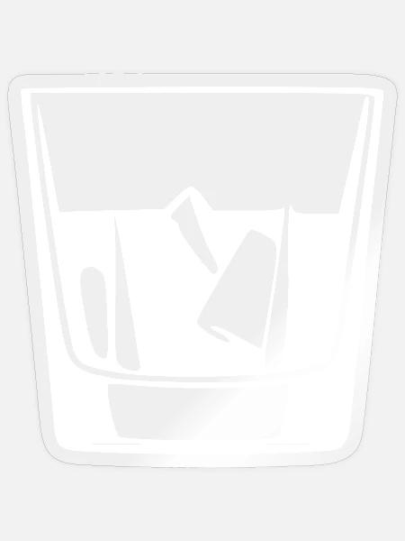 Whiskey Glas Geschenk Barkeeper Kellner - Sticker Größe S (10 x 10 cm) - Transparent glänzend