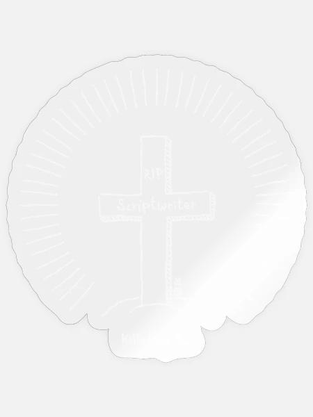 Scriptwriter – Killed By A.I. (Jobkiller / White) - Sticker Größe S (10 x 10 cm) - Transparent glänzend