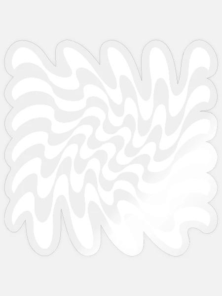 Hypnotischer monochromer Wirbel - Sticker Größe S (10 x 10 cm) - Transparent glänzend
