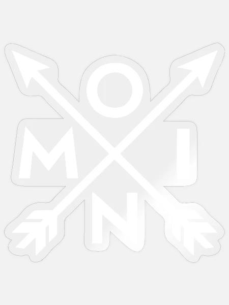 Moin – Norddeutsches Pfeil - Kompass Design - Sticker Größe S (10 x 10 cm) - Transparent glänzend