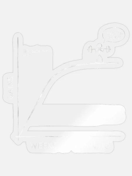 Gains Kurve Training Fitness Humor Mathe Nerd Gym - Sticker Größe S (10 x 10 cm) - Transparent glänzend