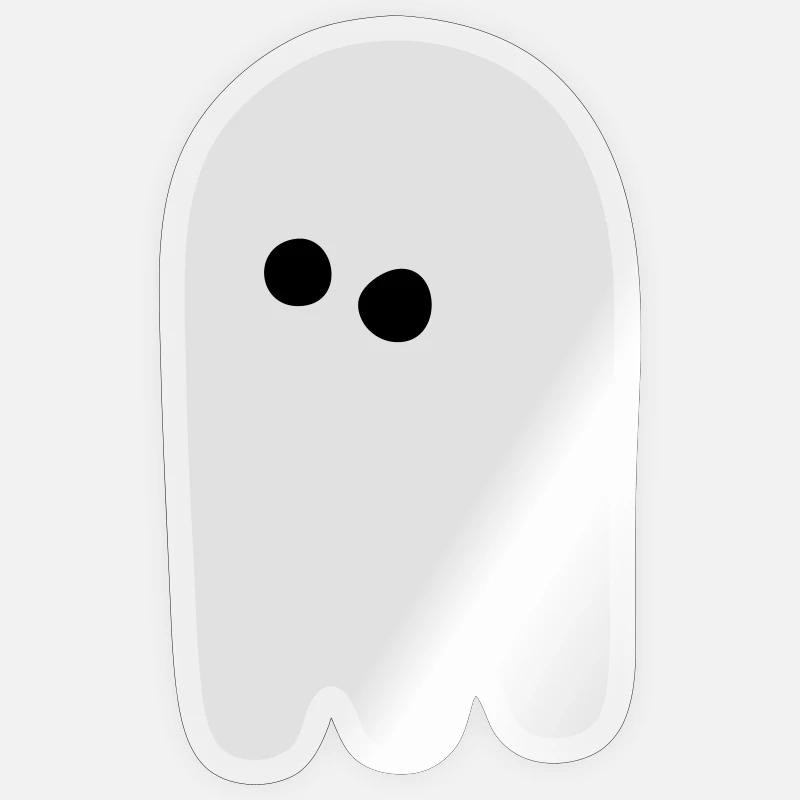 fantôme - Sticker taille S (10 x 10 cm) - brillant transparent