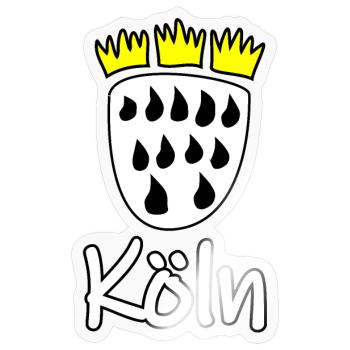 Köln - Sticker Größe S (10 x 10 cm) - Transparent glänzend - Vorne