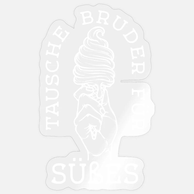Lustig Süßigkeiten Statement Eis Nachspeise - Sticker Größe S (10 x 10 cm) - Transparent glänzend