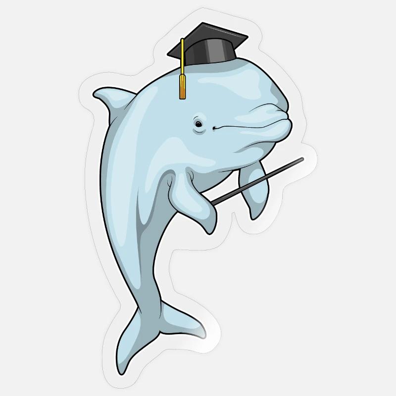 Cylindre du professeur Delfin - Sticker taille S (10 x 10 cm) - brillant transparent