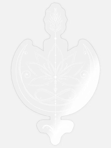 Lotus Lotusblume Yoga Pfeil - Sticker Größe S (10 x 10 cm) - Transparent glänzend
