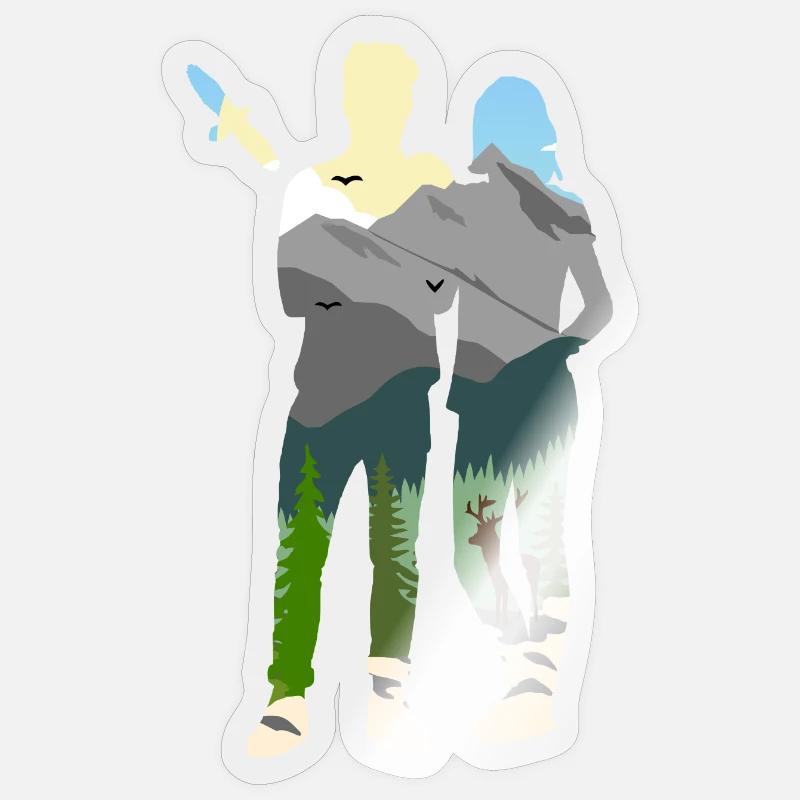 Wanderfreunde Sticker Größe S (10 x 10 cm)