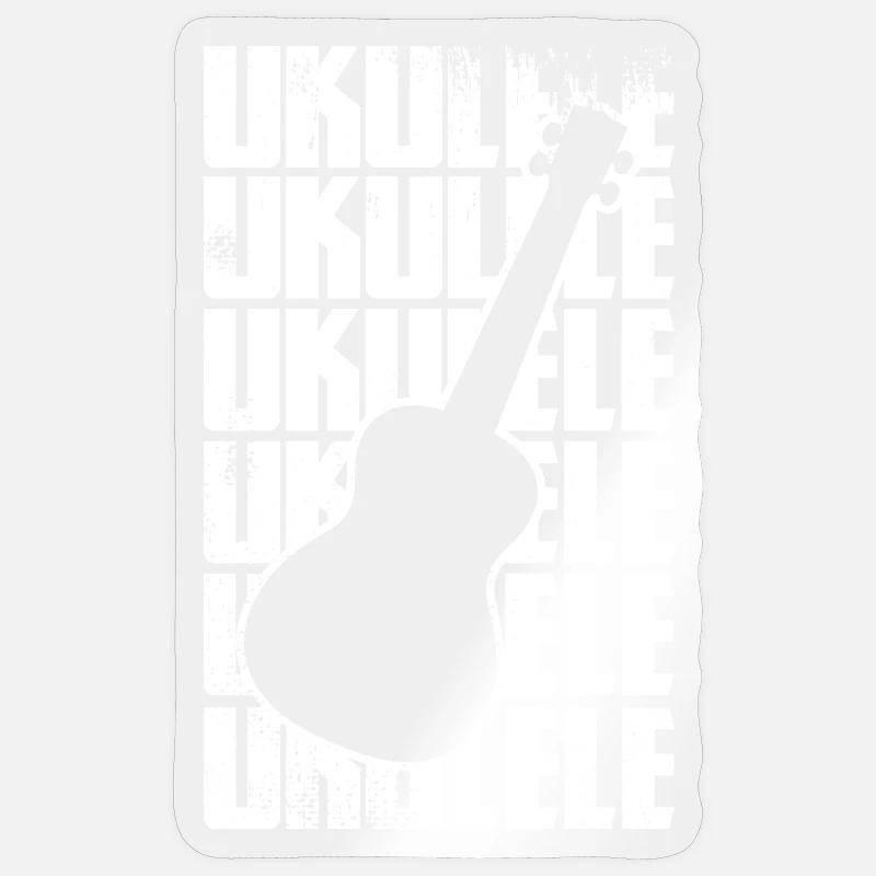 Funny Ukulele - Sticker size S (10 x 10 cm) - transparent glossy