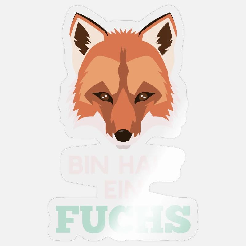Bin halt ein Fuchs Rotfuchs Klug Clever - Sticker Größe S (10 x 10 cm) - Transparent glänzend