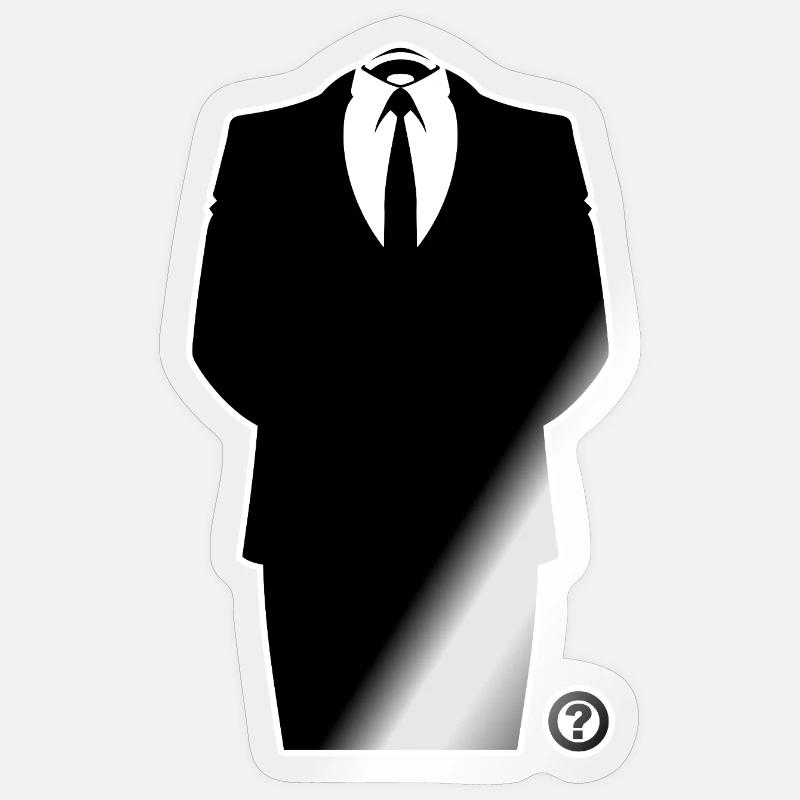 Anon Suit – Déclaration collective d’un hacker anonyme Sticker taille S (10 x 10 cm)
