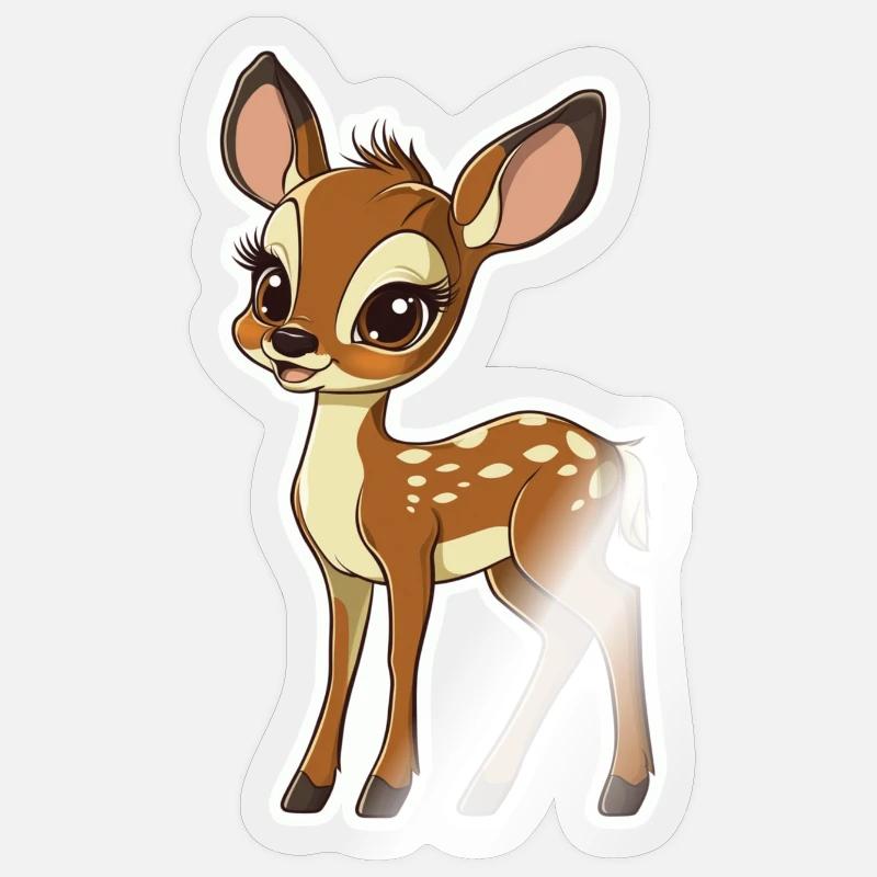 roe deer - Sticker size S (10 x 10 cm) - transparent glossy