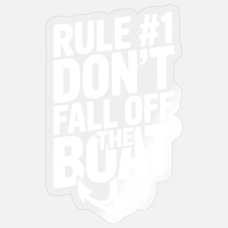 Regel #1: Fallen Sie nicht vom Boot Sticker Größe S (10 x 10 cm)
