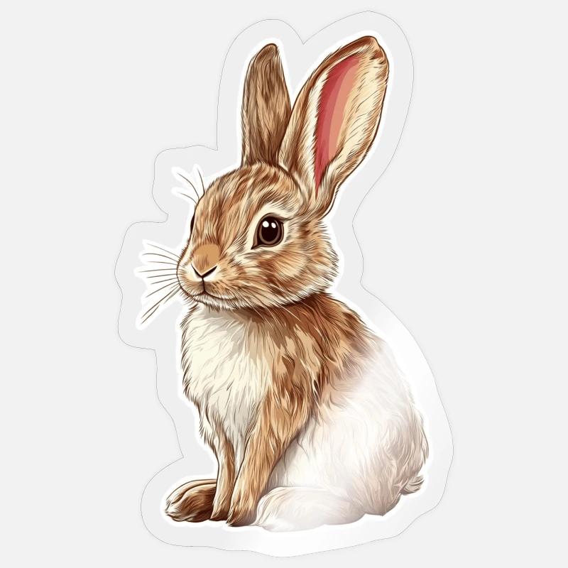 Hare - Sticker size S (10 x 10 cm) - transparent glossy