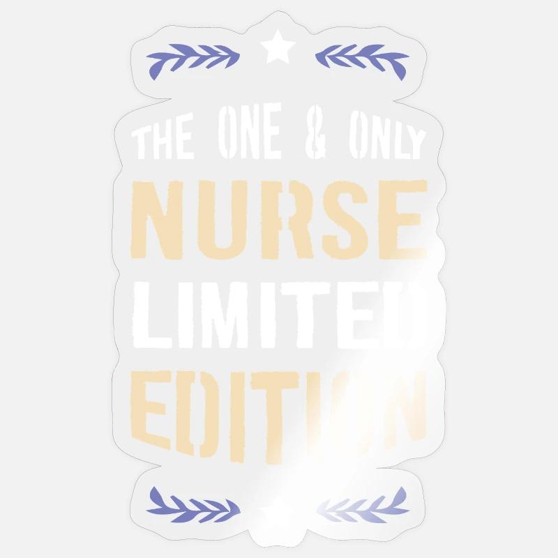 Infirmière Édition Limitée - Sticker taille S (10 x 10 cm) - brillant transparent