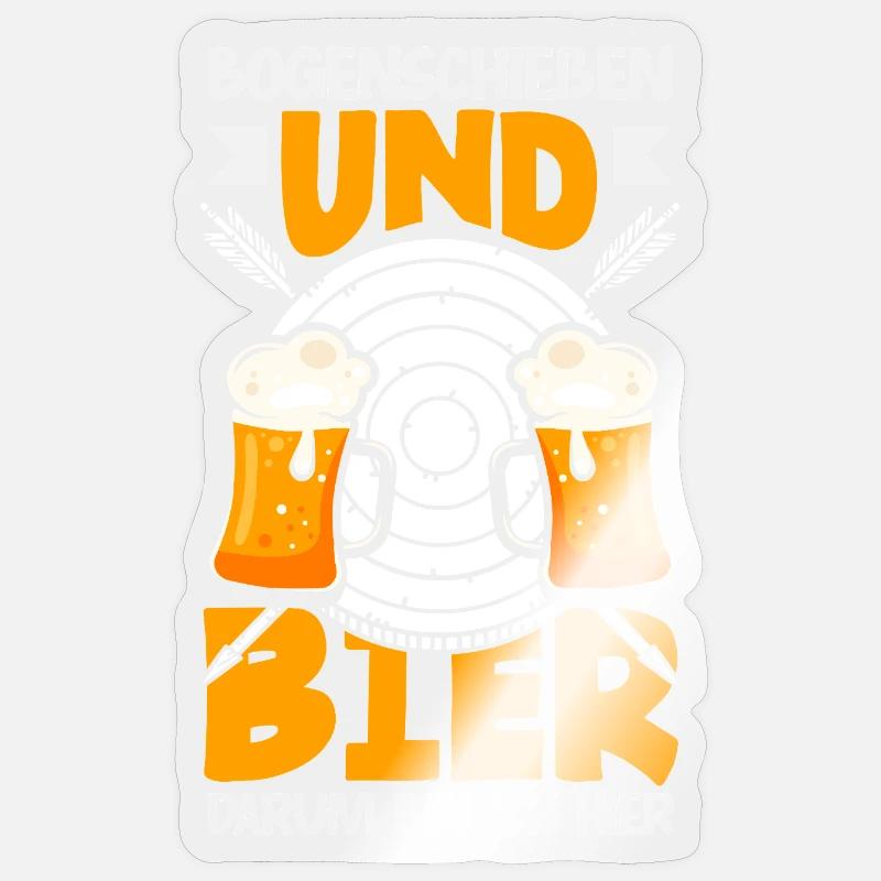 Ich gehe Bogenschießen - Sticker Größe S (10 x 10 cm) - Transparent glänzend