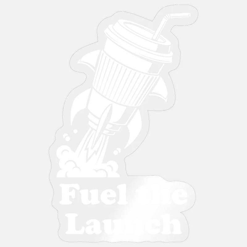 Rocket Fuel Launch - Sticker Größe S (10 x 10 cm) - Transparent glänzend