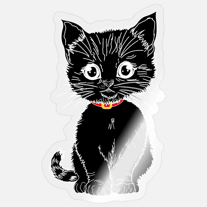 schwarz - Sticker Größe S (10 x 10 cm) - Transparent glänzend