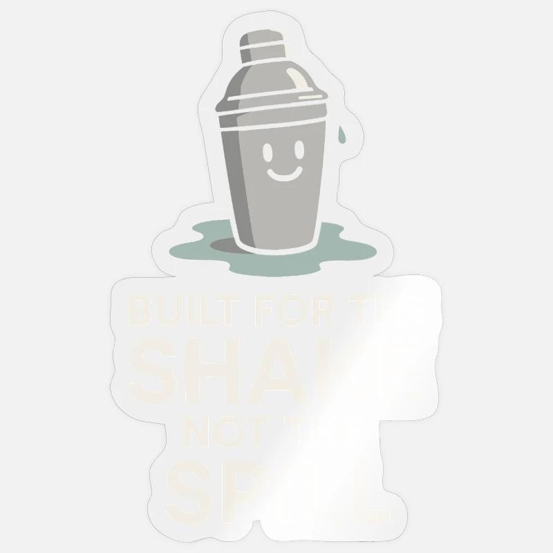 Shaker Stuck Mixologue débutant - Sticker taille S (10 x 10 cm) - brillant transparent