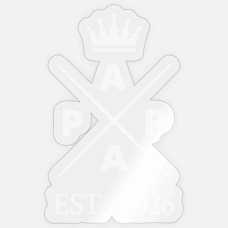 Papa est 2026 - Sticker Größe S (10 x 10 cm) - Transparent glänzend