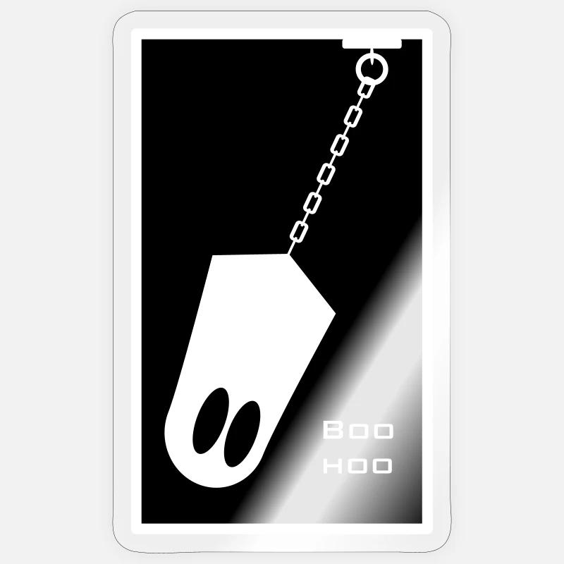 Geist in der Kette - Sticker Größe S (10 x 10 cm) - Transparent glänzend