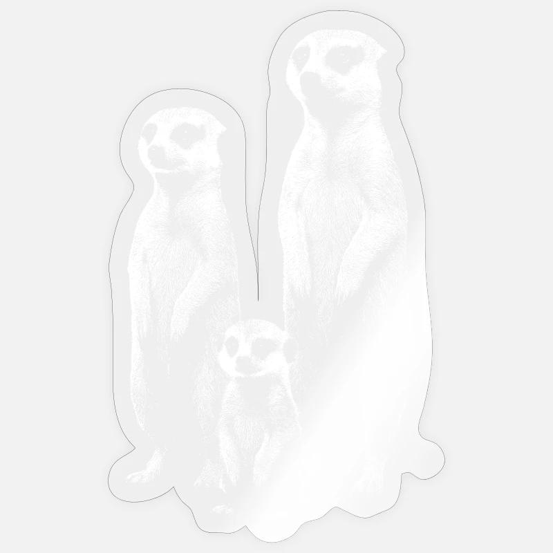 Lumière suricate - Sticker taille S (10 x 10 cm) - brillant transparent