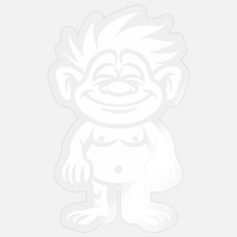 Troll - Sticker size S (10 x 10 cm) - transparent glossy
