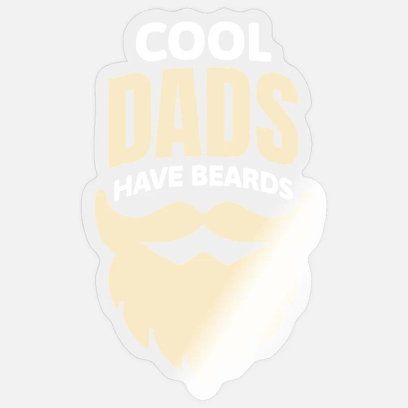 Cool Dads have Beards - Coole Väter haben Bart Fun Sticker Größe S (10 x 10 cm)