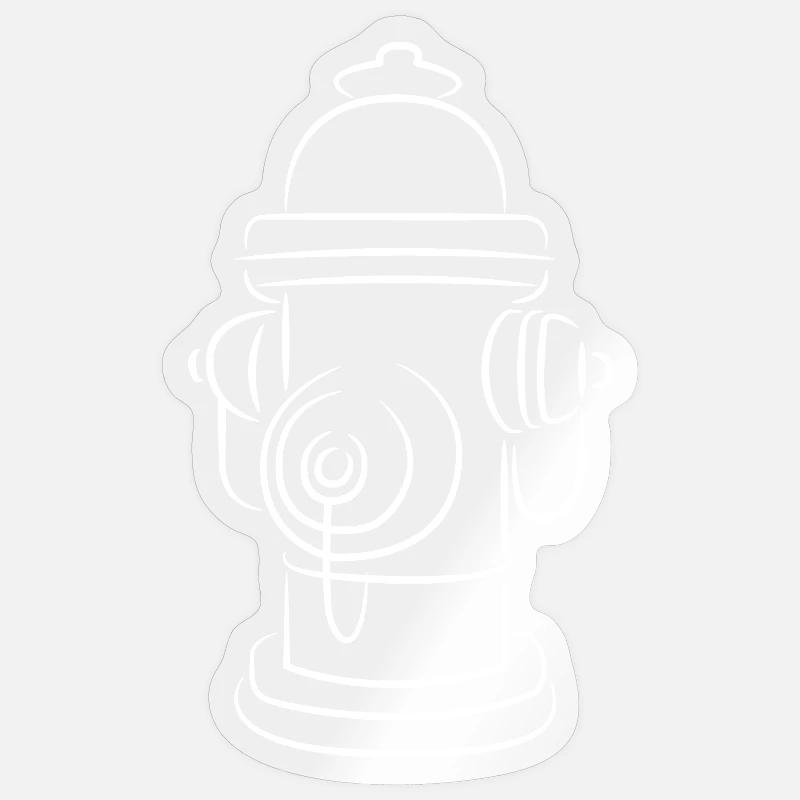 Hydrant Drawing Sticker size S (10 x 10 cm)