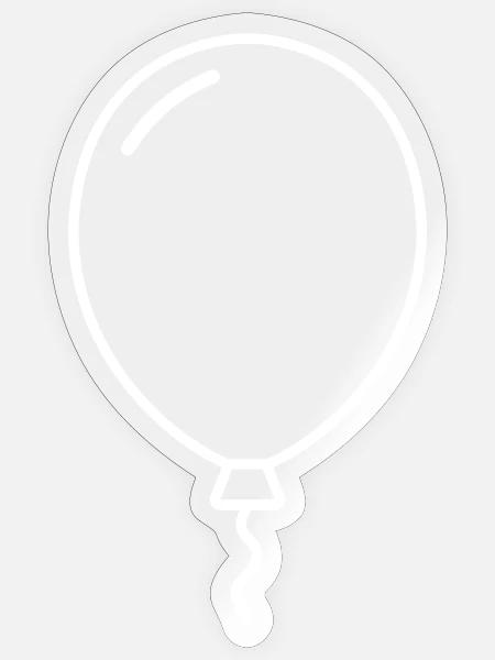 Luftballon Ballon - Sticker Größe S (10 x 10 cm) - Transparent glänzend
