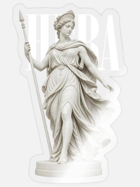 Hera-Göttin - Sticker Größe S (10 x 10 cm) - Transparent glänzend