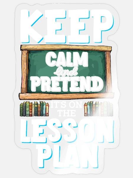 Lustiges Lehrer Design für Pädagogen Lehrplan - Sticker Größe S (10 x 10 cm) - Transparent glänzend