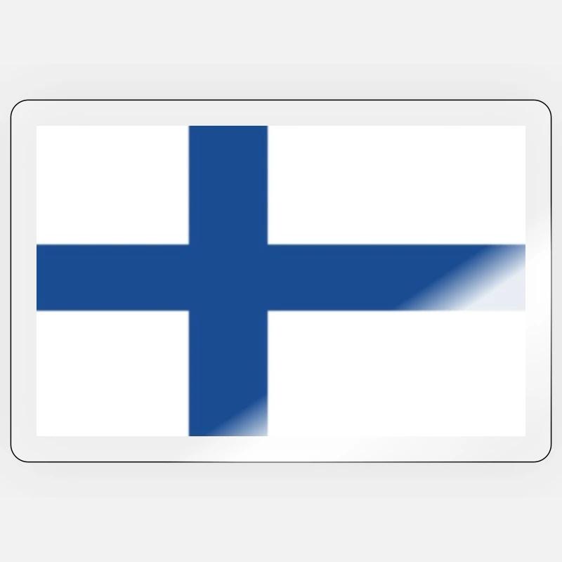 Finnish Flag Sticker size S (10 x 10 cm)