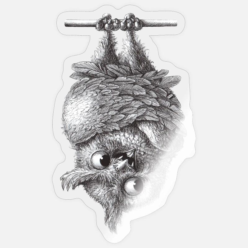 Vampire Owl - Dracula Owl Sticker size S (10 x 10 cm)