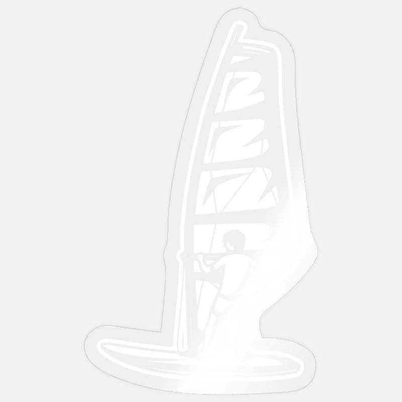 Windsurfer Junge Sticker Größe S (10 x 10 cm)