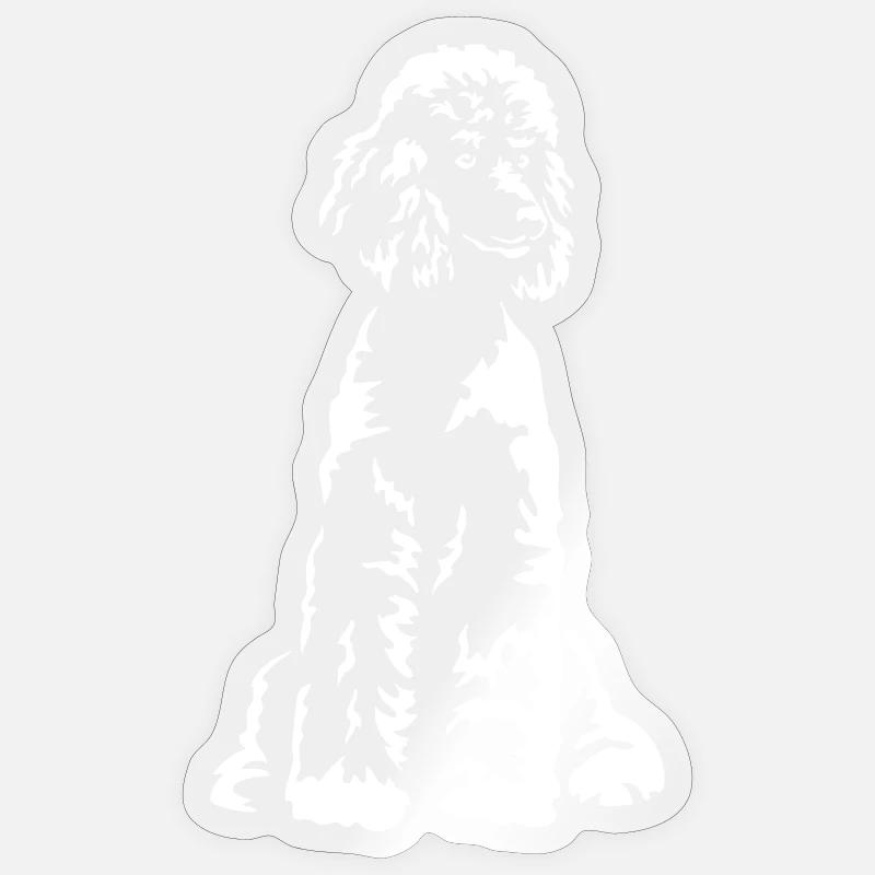Caniche « Black Edition » - Sticker taille S (10 x 10 cm) - brillant transparent