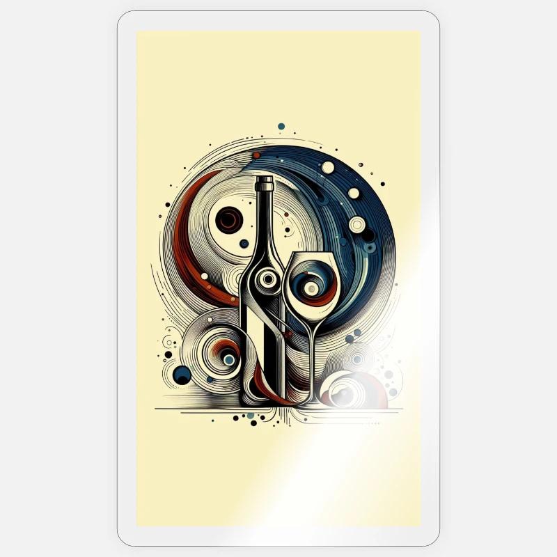 Wine 1 1 - Sticker size S (10 x 10 cm) - transparent glossy