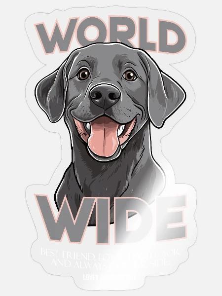 Geschenk für Labrador Liebhaber - Sticker Größe S (10 x 10 cm) - Transparent glänzend