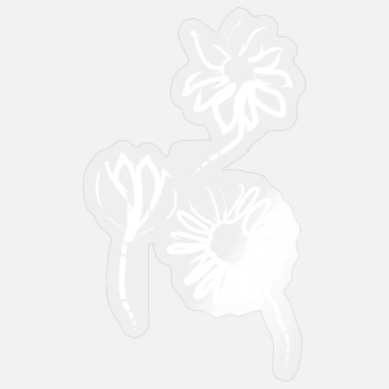 Spring Flowers - Sticker size S (10 x 10 cm) - transparent glossy